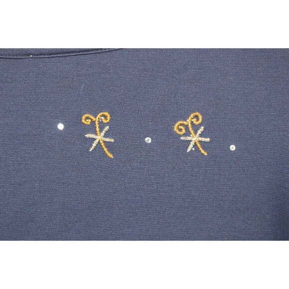Quaker Factory 3/4 Sleeve Tunic Top-Small-Beaded Dragonfly - Picture 10 of 11